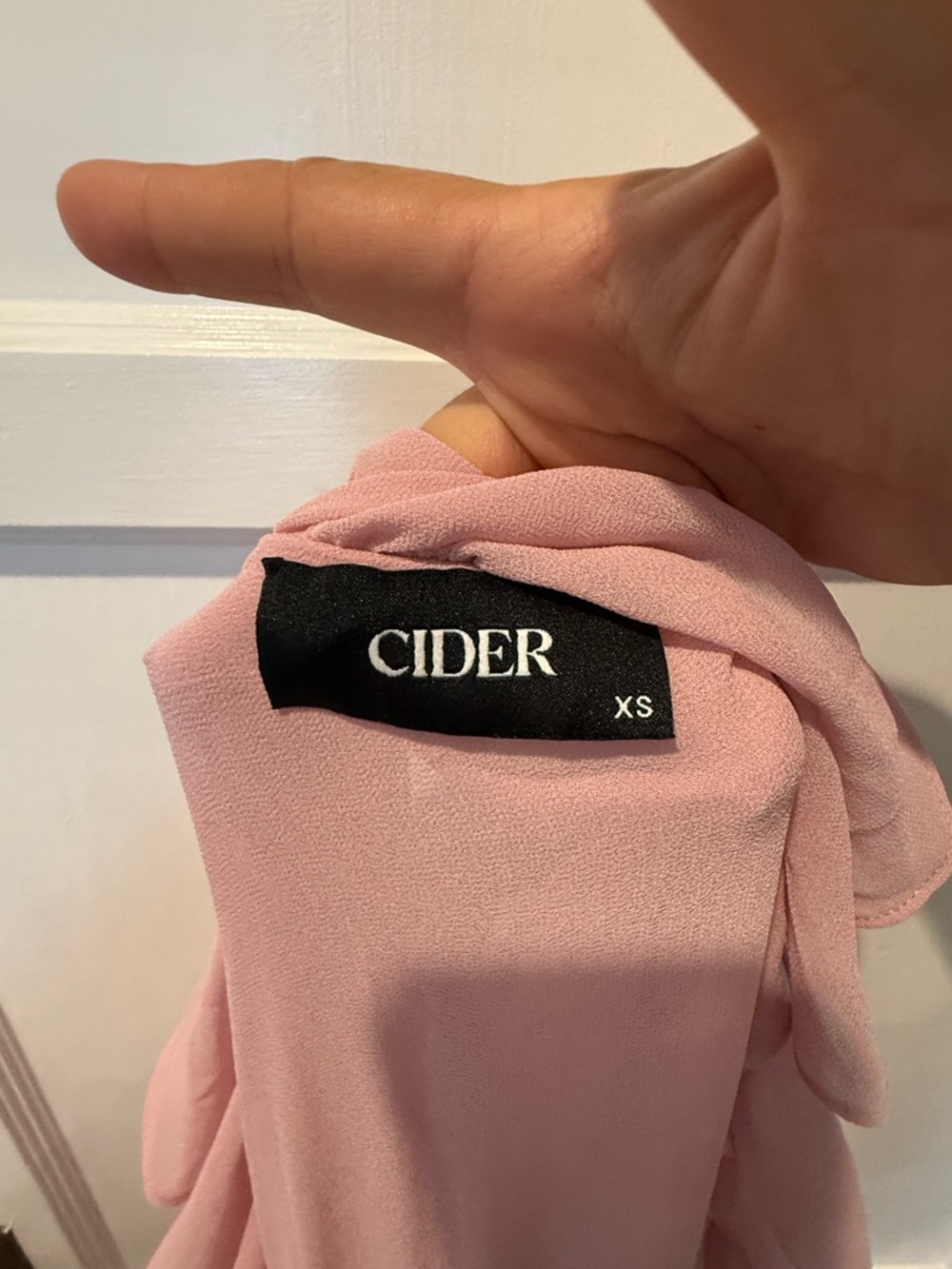 Cider Soft Pink Ruffle-Trim Sheer Kimono - Picture 5 of 5